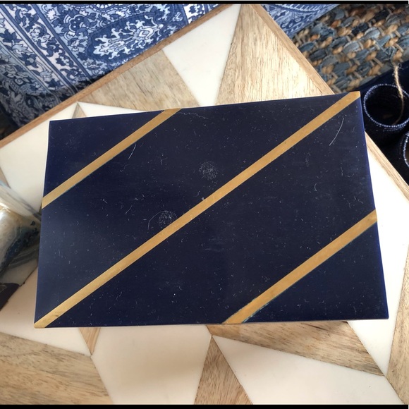 Scott Living decorative box table navy NWT - Picture 2 of 2